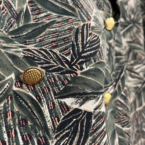 Vintage 80s leaf print shirt - Picture 5 of 10